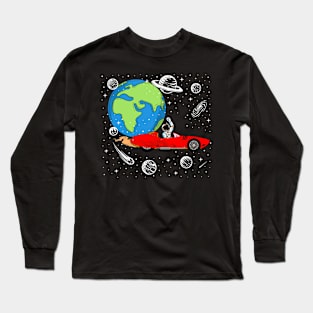 Astronaut In Space - Funny Space Car Space Exploration Crew Long Sleeve T-Shirt